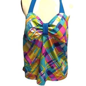 Joe Boxer Teal & Pink Tankini Women's Size XL